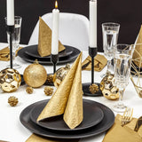 Stow Green Christmas Gold Stars Embossed Paper Napkins - Pack of 16