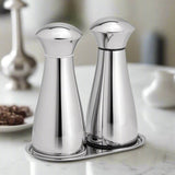Robert Welch Signature Small Stainless Steel Salt & Pepper Mill Set With Tray - Bright