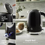 Swan Solace 1.7 Litre Stainless Steel Jug Kettle - Gloss Black