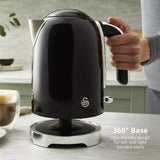 Swan Solace 1.7 Litre Stainless Steel Jug Kettle - Gloss Black