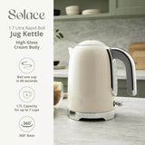 Swan Solace 1.7 Litre Stainless Steel Jug Kettle - Gloss Cream