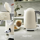 Swan Solace 1.7 Litre Stainless Steel Jug Kettle - Gloss Cream