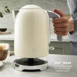 Swan Solace 1.7 Litre Stainless Steel Jug Kettle - Gloss Cream