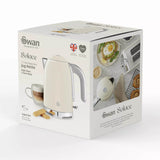 Swan Solace 1.7 Litre Stainless Steel Jug Kettle - Gloss Cream