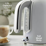 Swan Solace 1.7 Litre Stainless Steel Jug Kettle - Gloss White