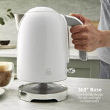 Swan Solace 1.7 Litre Stainless Steel Jug Kettle - Gloss White