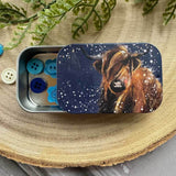 Alex Clark Small Sliding Tin - Highland Cow