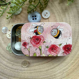 Alex Clark Small Sliding Tin - Bee & Roses