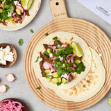 Sur La Table Colour Me Happy Round Paddle Serving Board - Large