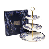 Sara Miller London Anniversary Fine China 3-Tier Cake Stand - Feather Tail