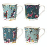 Sara Miller London Woodland Tales 340ml Mugs - Set Of 4