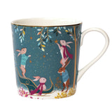 Sara Miller London Woodland Tales 340ml Mug - Rabbit Sleigh