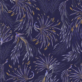 Sara Miller London 3 Metre Recyclable Gift Wrap Roll - Peacock Parade - Deep Indigo