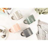 Siip Embossed Chevron Stoneware 300ml Mug - Grey