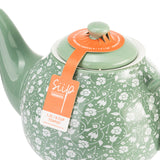 Siip 6 Cup Stoneware Teapot - Ditsy Floral Green