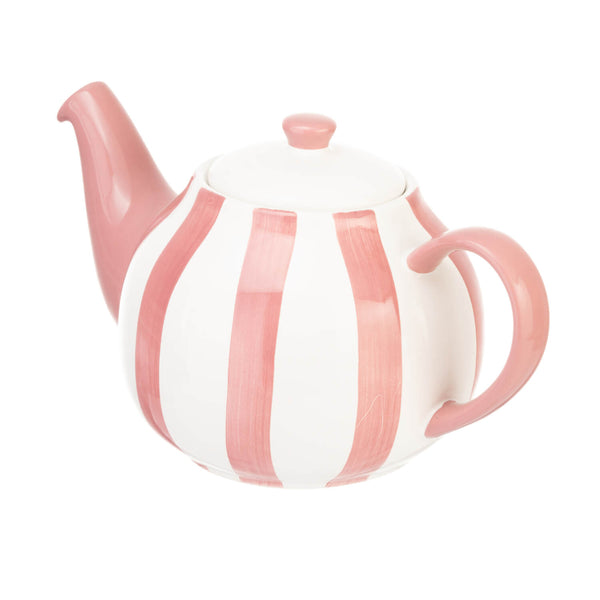 Siip 2 Cup Stoneware Teapot - Wide Pink Stripe