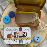 Alex Clark Small Rectangular Tin - Crazy Cat Lady