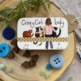 Alex Clark Small Rectangular Tin - Crazy Cat Lady