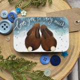 Alex Clark Small Rectangular Tin - Bunny Love