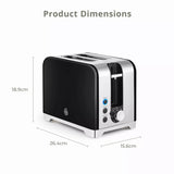 Swan Solace 2-Slice Stainless Steel Toaster - Gloss Black