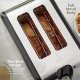 Swan Solace 2-Slice Stainless Steel Toaster - Gloss Black