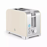 Swan Solace 2-Slice Stainless Steel Toaster - Gloss Cream