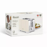 Swan Solace 2-Slice Stainless Steel Toaster - Gloss Cream
