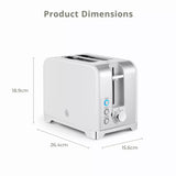 Swan Solace 2-Slice Stainless Steel Toaster - Gloss White