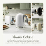 Swan Solace 2-Slice Stainless Steel Toaster - Gloss White