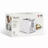 Swan Solace 2-Slice Stainless Steel Toaster - Gloss White