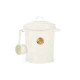 Scruffs Cantina 4 Litre Steel Pet Food Storage Canister & Scoop - Cream