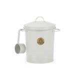 Scruffs Cantina 4 Litre Steel Pet Food Storage Canister & Scoop - Light Grey