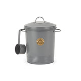 Scruffs Cantina 4 Litre Steel Pet Food Storage Canister & Scoop - Dark Grey