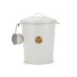 Scruffs Cantina 12 Litre Steel Pet Food Storage Canister & Scoop - Light Grey