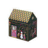 Sara Miller Christmas Small House Tin - Winter Rooftops Evergreen