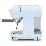 Smeg 50's Style Retro ECF02 Espresso Coffee Machine - Pastel Blue