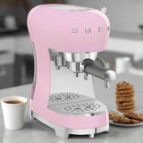Smeg 50's Style Retro ECF02 Espresso Coffee Machine - Pink