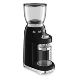 Smeg 50's Style Retro ECF02 Espresso Coffee Machine & CGF11 Coffee Grinder - Black