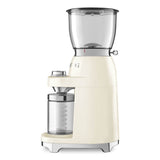 Smeg 50's Style Retro ECF02 Espresso Coffee Machine & CGF11 Coffee Grinder - Cream