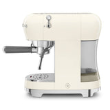 Smeg 50's Style Retro ECF02 Espresso Coffee Machine & CGF11 Coffee Grinder - Cream