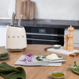Smeg 50's Style Retro KBSF02 7-Piece Knife Block Set - Cream