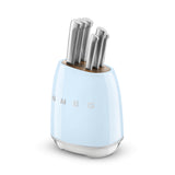 Smeg 50's Style Retro KBSF02 7-Piece Knife Block Set - Pastel Blue