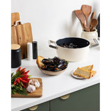 Smeg Cookware 24cm Non-Stick Ceramic Coated Casserole Pan - Cream