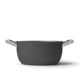 Smeg Cookware 24cm Non-Stick Ceramic Coated Casserole Pan - Matte Black