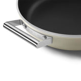 Smeg Cookware 28cm Non-Stick Ceramic Coated Shallow Casserole - Cream