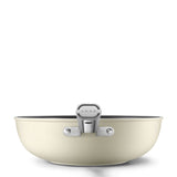 Smeg Cookware 30cm Non-Stick Ceramic Coated Wok - Cream