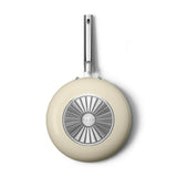 Smeg Cookware 30cm Non-Stick Ceramic Coated Wok - Cream