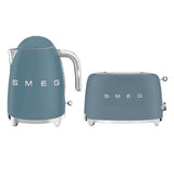 Smeg Jug Kettle & 2 Slice Toaster Set - Storm Blue