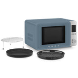 Smeg MOC02SBMUK Microwave with Oven, Air Fry & Grill - Matte Storm Blue