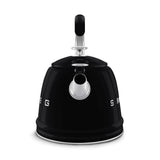 Smeg 50's Retro Style WKF01 Whistling Stove Top Kettle - Black